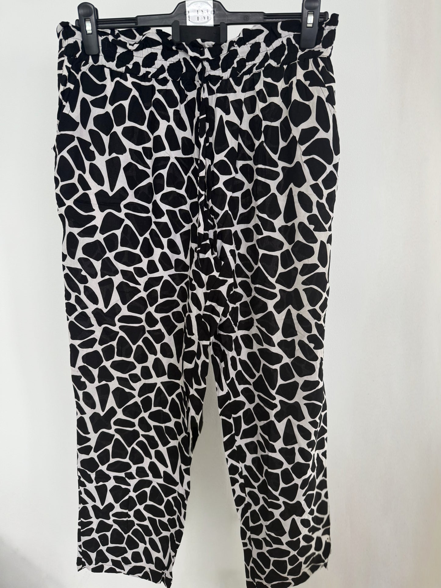 Black & White print Casual Pants
