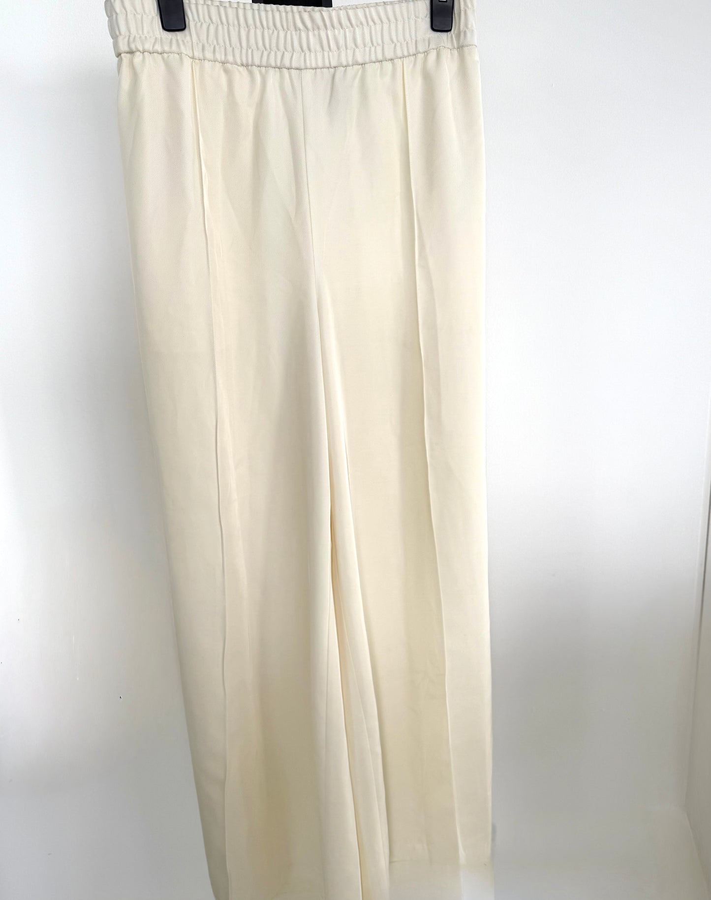 Cream Wide-Leg Pants