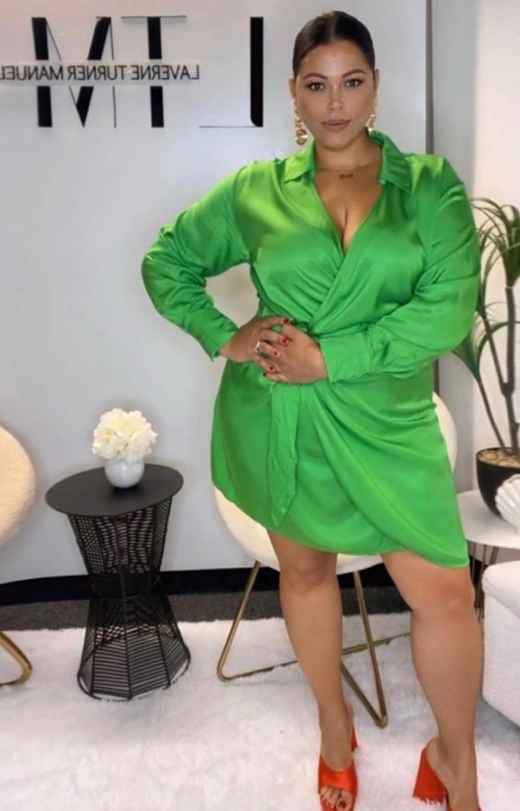 Green Wrap Dress