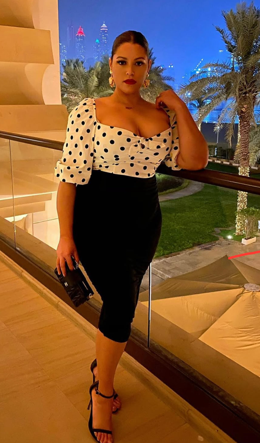 Black & White Polka Dot Milkmaid Top