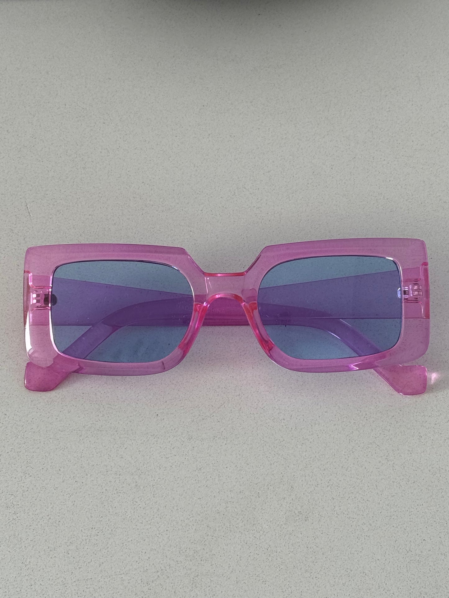 Pink Frame & Blue Lens Sunglasses