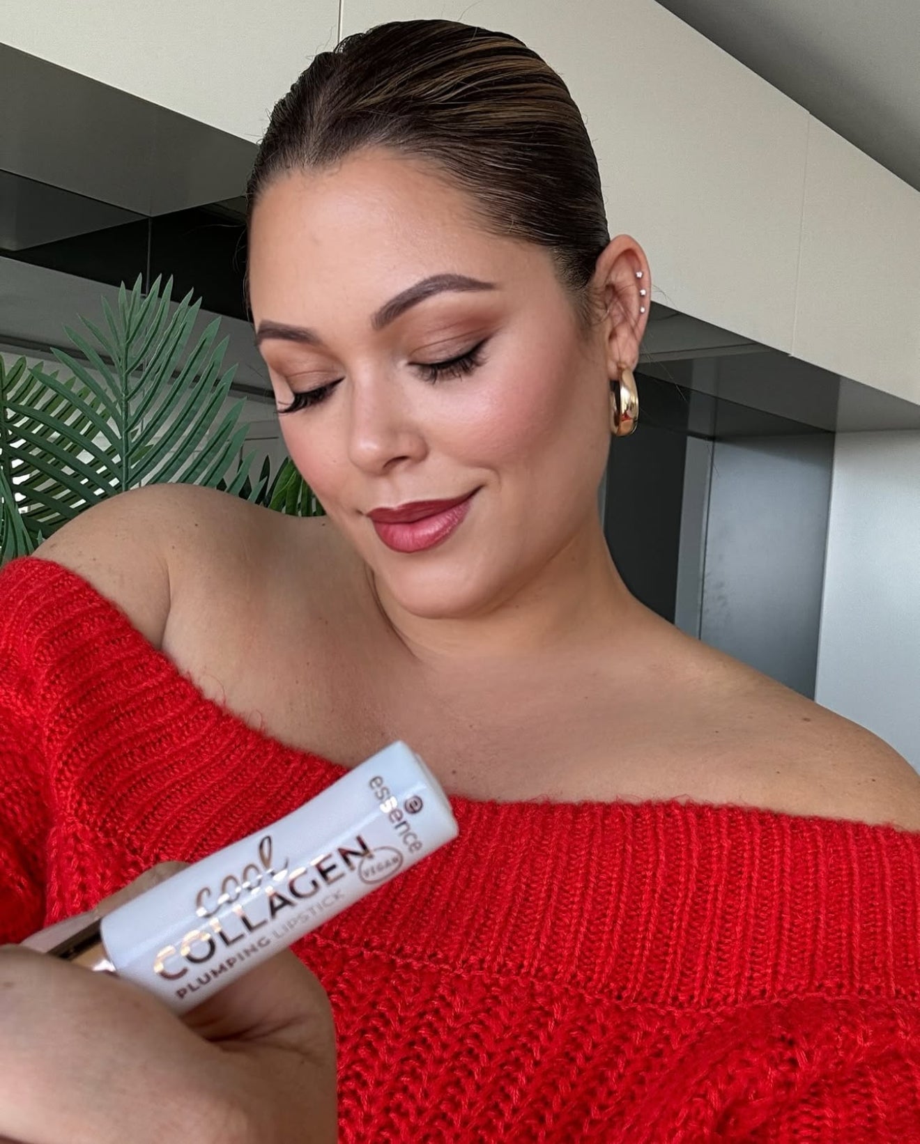 Red Off-The-Shoulder Jersey