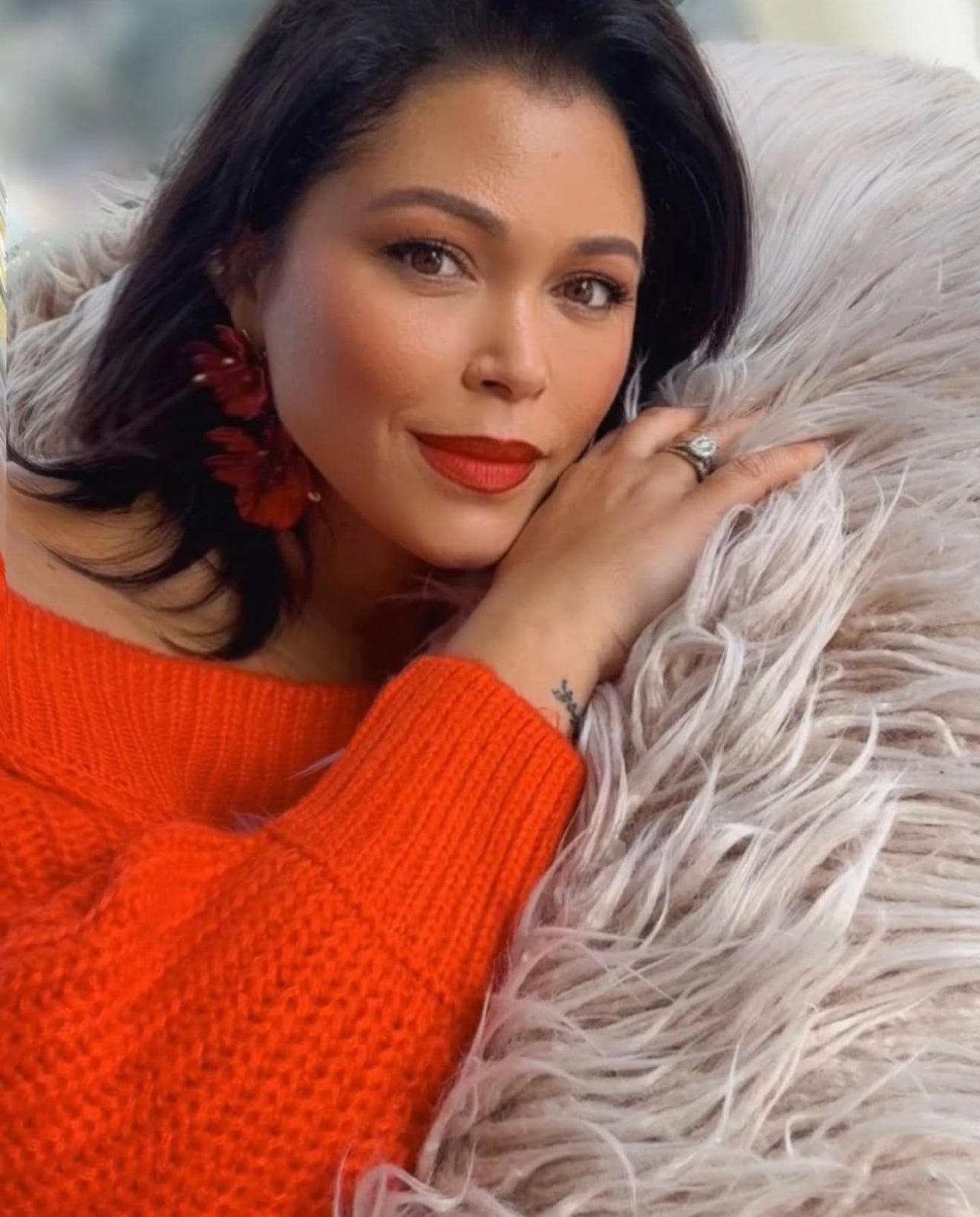 Red Off-The-Shoulder Jersey