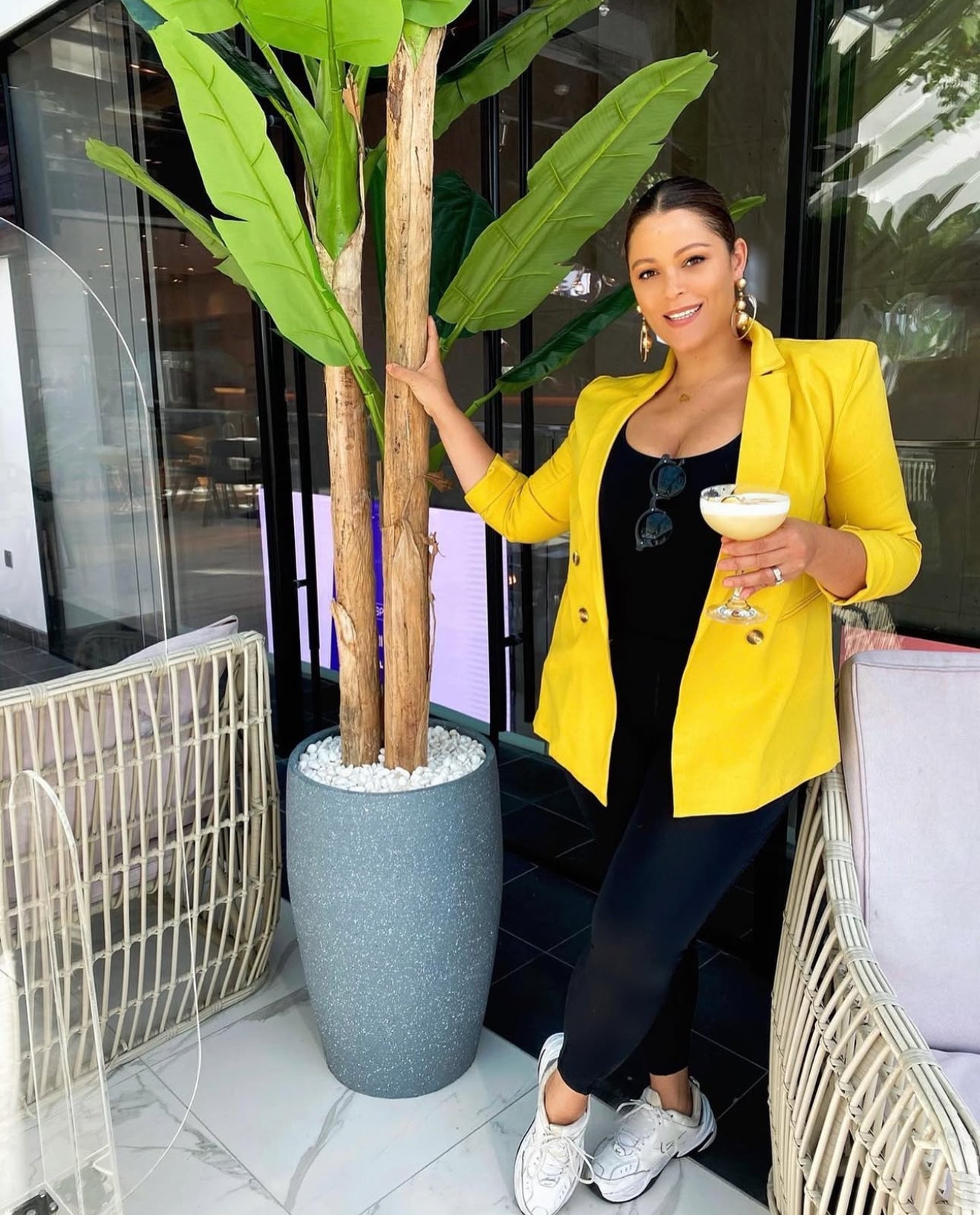 Dark Yellow Double Breast Blazer