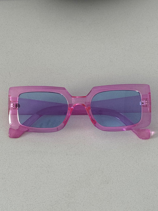 Pink Frame & Blue Lens Sunglasses